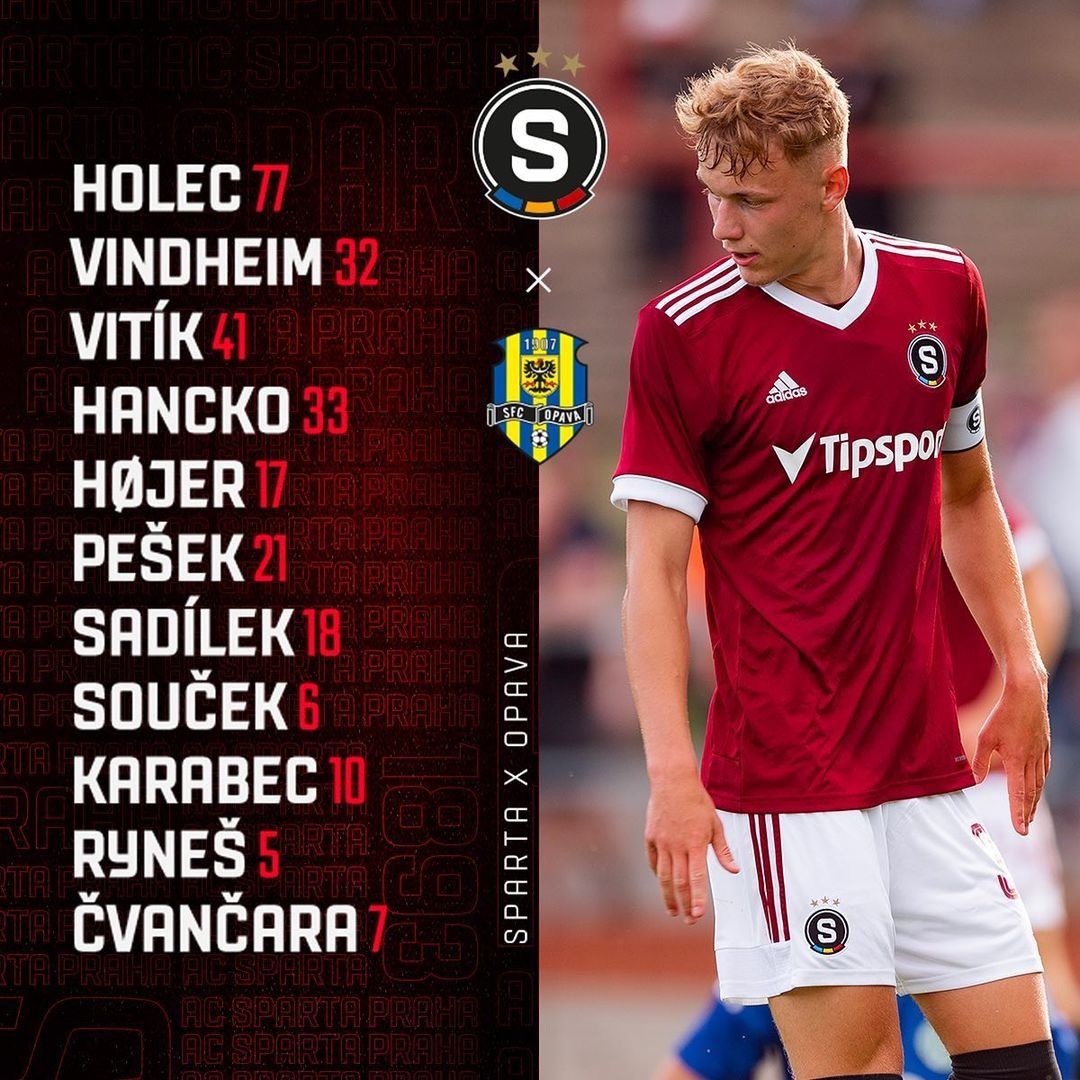 1️⃣1️⃣ SESTAVA | Do prvního poločasu proti Opavě nastoupíme v této sestavě. #acsparta

? Přímý přenos sledujte na ????.??????.??